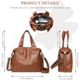 thumbnail image 3 of Sunyuer Elegant Vegan Leather Handbag - Large Capacity Shoulder Bag with Adjustable Strap, 3 of 6