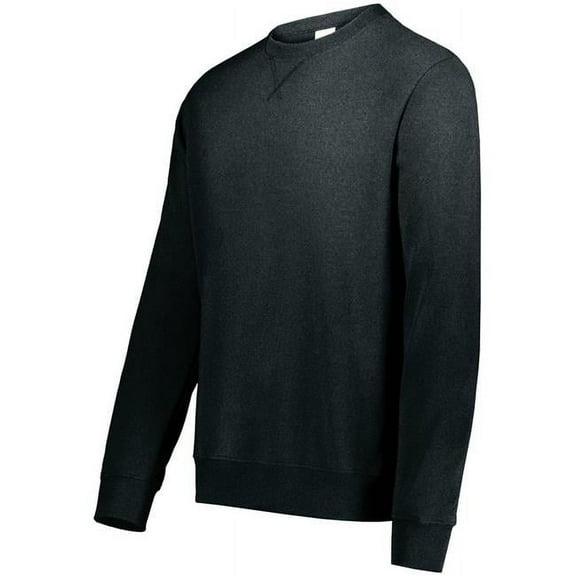 Augusta Sportswear 6957.146.3XL All-Day Core Basics Fleece Crew T-Shirt, Onyx Heather - 3XL