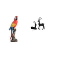 thumbnail image 1 of Figura de loro, estatua de animal, escultura de reno, material de resina, detalles realistas, adecuada para la decoración de estanterías de la oficina, 1 of 8