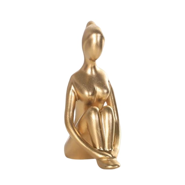 Estatua de postura de yoga de meditación, figura de yoga, escultura de decoración del hogar, abstracta Estilo A