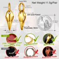 thumbnail image 6 of FaithHeart Raven Skull Hoop Earrings for Men Stainless Steel Gold Plated Punk Gothic Norse Viking Protection Jewelry Gift for Boyfriend Husband Valentine's Day, 6 of 10