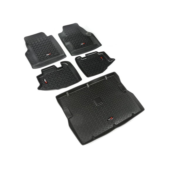 Rugged Ridge by RealTruck Floor Liners for Wrangler TJ/LJ | Front/Rear/Cargo | 12988.10 | Compatible with 1997-2006 Jeep Wrangler TJ/LJ