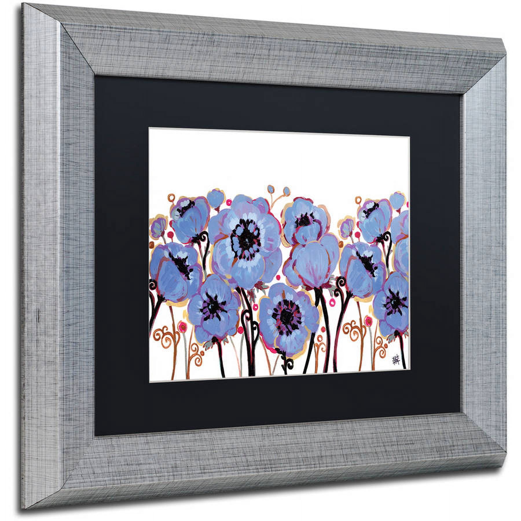 Trademark Fine Art "5" Canvas Art by Natasha Wescoat, Black Matte, Silver Frame