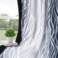 thumbnail image 2 of Dashan Navy Blue Blackout Curtains,Abstract Gradient Bedroom Living Room Darkening Grommet Window Drapes 2 Panel,52x63 in, 2 of 7