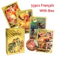 thumbnail image 1 of 27-55Pcs 3D Cards Colorful Shining Gold Silver Black English Vmax Gx Charizard Pikachu Collection Card Kids Toys Gifts, 1 of 5