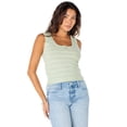 thumbnail image 5 of Celebrity Pink Women's Pointelle Henley Tank Top, Sizes XS-XXXL, 5 of 6