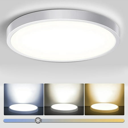 

DONGPAI Flush Mount LED Ceiling Light Fixture 3 Color Selectable Ceiling Lamp 3000K/4000K/5000K Adjustable for Bedroom Kitchen Dining Room Hallway Porch