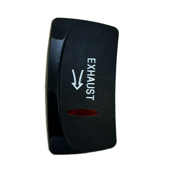 Boat Rocker Switch Cover Plate | Illuminated Black Exhaust Actuator