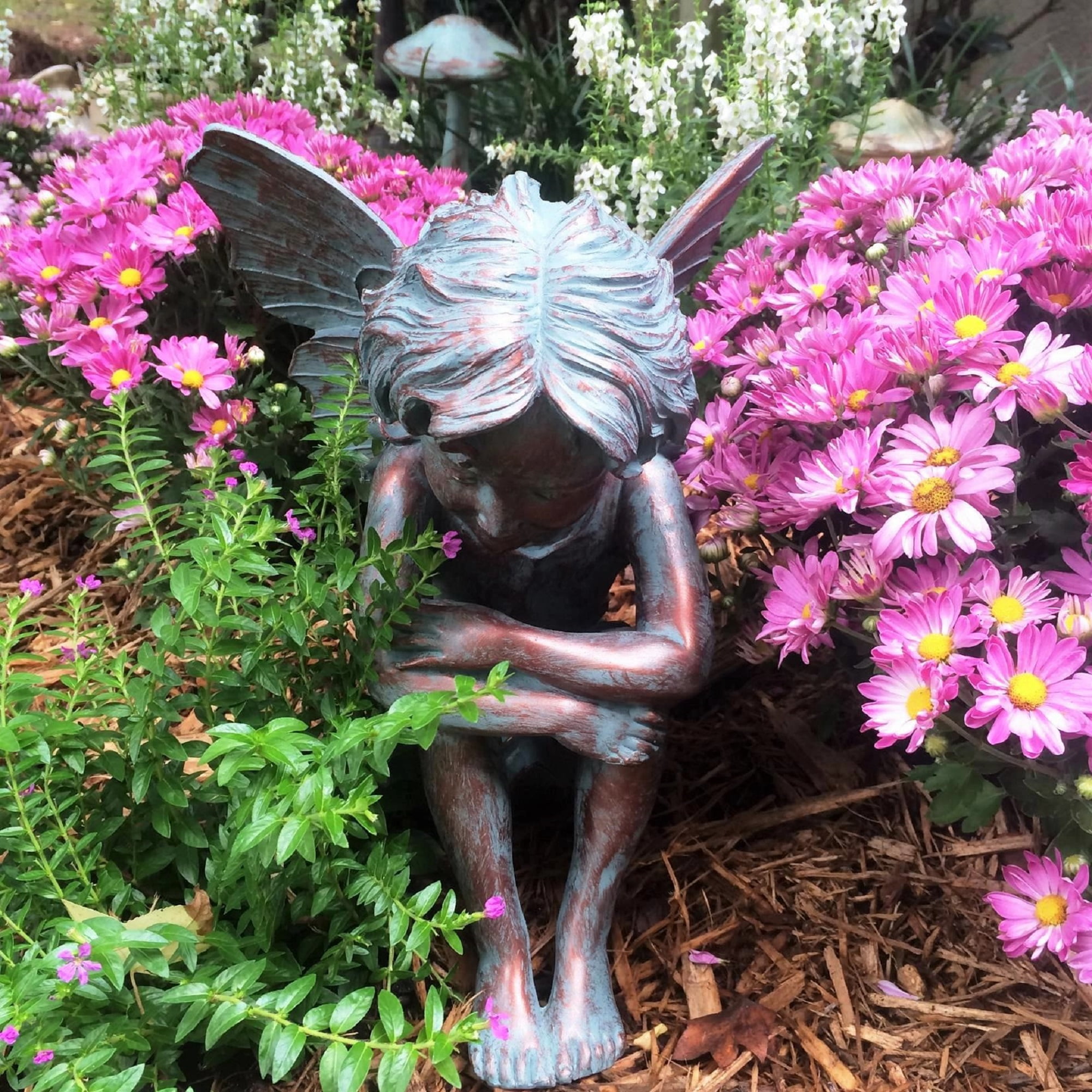 Homestyles 12"H Caroline Fairy in Bronze Patina Home Patio & Garden Large Statue