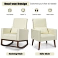 thumbnail image 6 of 2-in-1 Fabric Upholstered Rocking Chair Nursery Armchair with Pillow Beige, 6 of 12