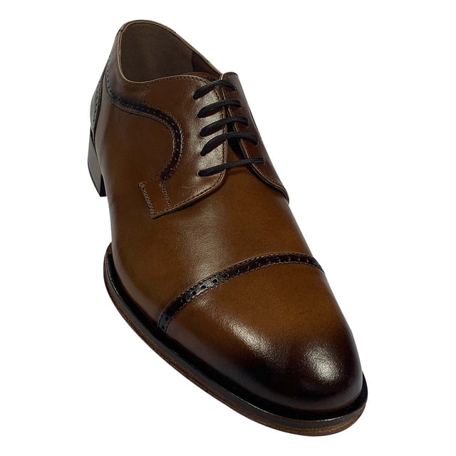 ZAPATO VESTIR EVOLUCION HOMBRE CAFE PIEL 60202 LEON 60202p