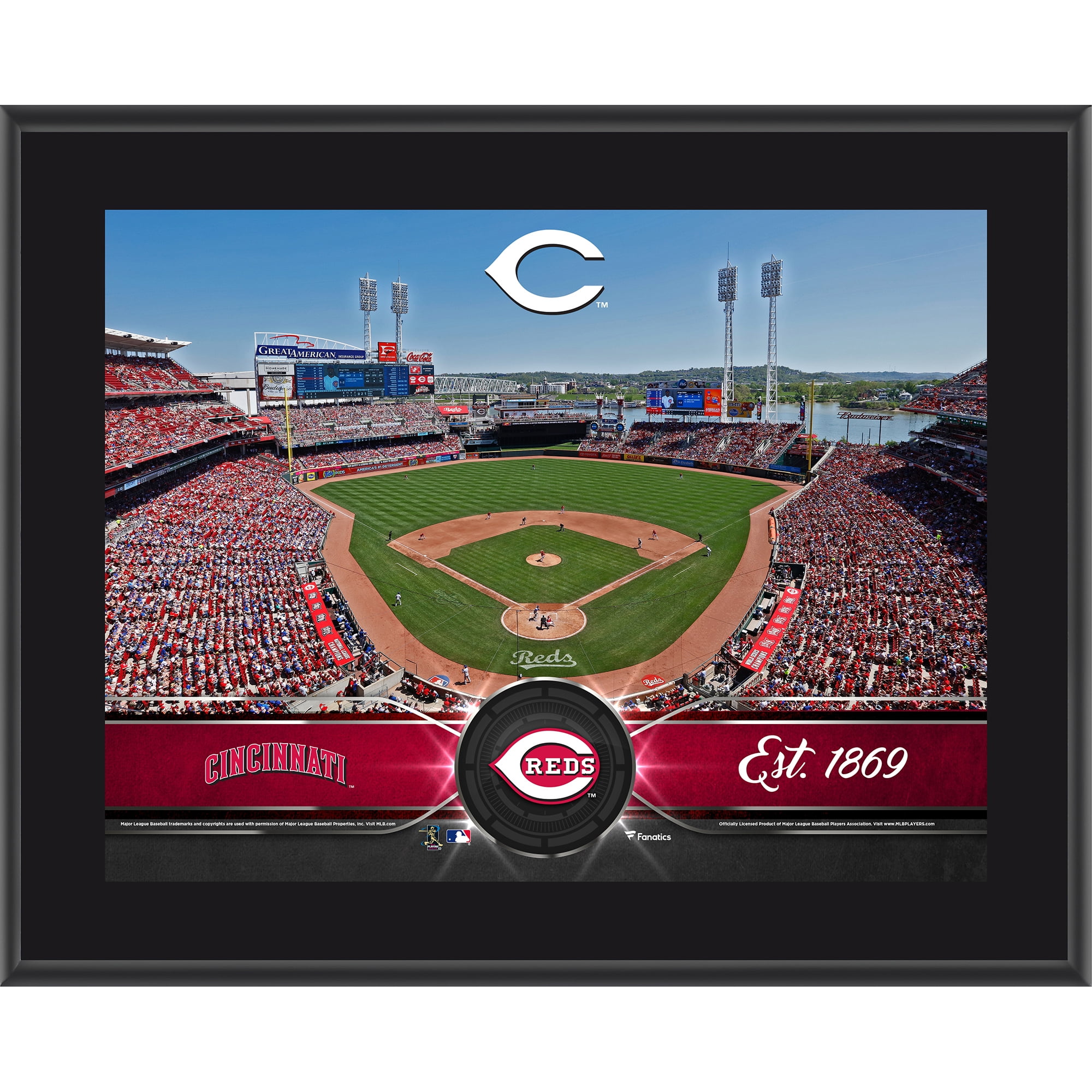 Cincinnati Reds Fanatics Authentic 10.5' x 13' Sublimated Team Plaque - No Size