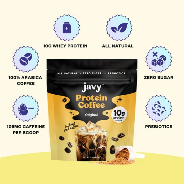 Javy Protein Coffee & Athletic Tumbler - Premium Whey Protein & Instant  Coffee, Athletic Bottle - Shop Black Friday Deals for 2024! - Walmart  Business Supplies