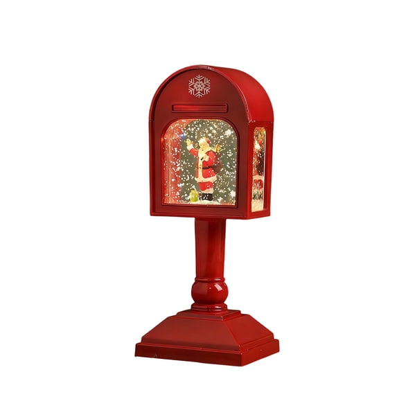 HaoXun Christmas Tabletop Decorations with Warm Night Lights - Holiday Ornaments Scene Setups for Home, Office, and Christmas Tree Display