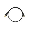 thumbnail image 2 of Monoprice USB 2.0 Cable - 1.5 Feet - Black | USB Type-A Male to USB Type-B Male, 28/24AWG with Ferrite Core, Gold Plated, 2 of 6