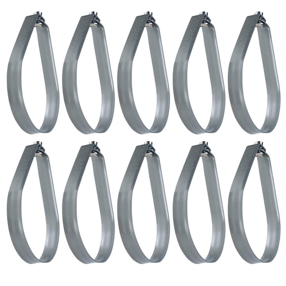 Soporte para tubería HIGHCRAFT ITSO-FQ12-10 de acero con recubrimiento epóxico, 1/2 pulg., 10 piezas