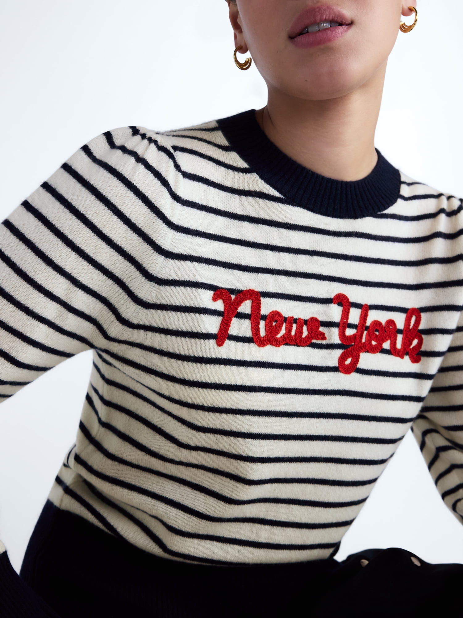 Free Assembly Women's and Plus Cashmere Sweater with Puff Sleeves, Midweight, Sizes XXS-4X