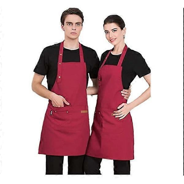 Apron, Waterproof Kitchen Apron with Pockets, Adjustable Cooking Apron, Grill Apron, Bib Apron, Professional Quality