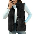 thumbnail image 3 of Diufon Womens Fleece Vest Lightweight Sleeveless Plus Size Jackets Stand Collar Fall Winter Warm Fashion Coat, 3 of 7