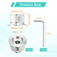 thumbnail image 2 of Aluminium Potentiometer Knobs Volume Tone Control Top Hat Knob for Guitar Instruments Silver 1, 2 of 5