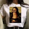 thumbnail image 2 of Camiseta divertida con imagen de Mona Lisa para mujer, camisetas gráficas de parodia, ropa de calle humirosa, Tops de verano, blusa Y2k para mujer, ropa Kawaii, 2 of 5