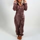 thumbnail image 2 of Mono con capucha de manga larga para mujer, pijama informal de invierno cálido, ropa de dormir Fridja  nalpqowj17859, 2 of 6