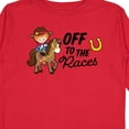 thumbnail image 4 of Inktastic Off To The Races with Cowboy on Horse Boys Long Sleeve Toddler T-Shirt, 4 of 5