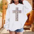 thumbnail image 2 of LIIPEE Girls Boys Hoodies Fall Winter Flower Plaid Graphic Printed Long Sleeve Pullover Hooded Sweatshirt With Pocket Child Comfort Playdates Sweatshirts,White,9-10 Years, 2 of 4