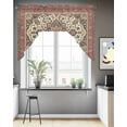 thumbnail image 3 of Farmhouse Boho Kitchen Curtains Swag Valance for Windows/Bathroom/Cafe, Aztec Southwest Tribal Abstract Floral Rod Pocket Drape Panel Swag Curtains Valance for Bedroom/Living Room 56"x36", 3 of 6