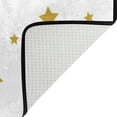 thumbnail image 4 of Dreamtimes Lightweight Carpet Mats, 5'3" x 4' Area Soft Rugs, Floor Mat Rug Home Decoration for Kids Room Living Room, 63"x 48" Gold Black Stars On White, 4 of 6