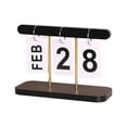 thumbnail image 2 of Rongfmy Desk Calendar Reusable Standing Table Perpetual Calendar for Farmhouse Home Black, 2 of 9