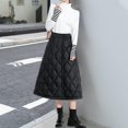 thumbnail image 1 of de plumón cálida de invierno Moda a prueba larga media elástica informal de cinturo hacia abajo L Salvador Falda de mujer abajo, 1 of 9