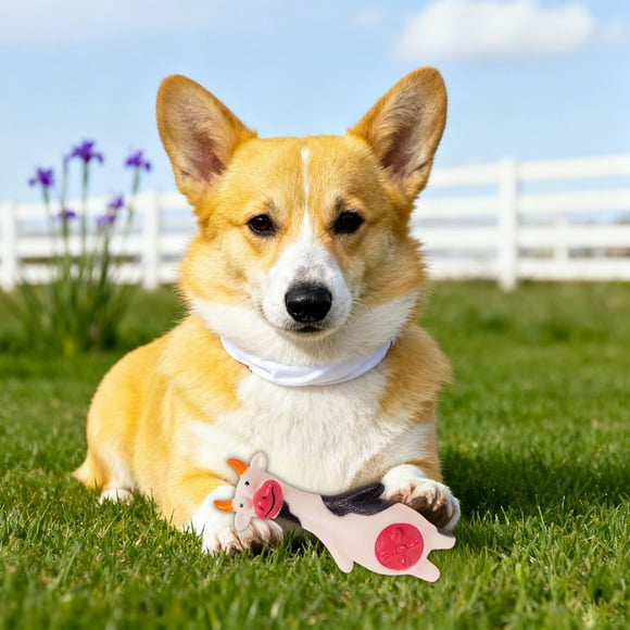 Jouet à Mâcher Interactif Durable Qui Couine pour Chiots en Dentition et contre l'Anxiété, Conçu pour les Gros Mâcheurs, Forme de Gomme en Caoutchouc TPR