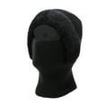 thumbnail image 2 of Unisex Winter Balaclava Hat, Fleece Lined Thermal Knit 3-in-1 Integrated Face Mask Neck Warmer, One Piece Hood for Skiing Hiking and Extreme Cold Weather - Black, 2 of 3