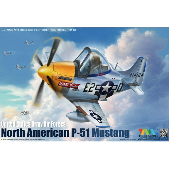 Tiger Model 109 U.S. ARMY AIR FORCES WWii P-51 FIGHTER Plastic Model Kit
