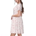 thumbnail image 2 of Disketp Cow 1 para Vestido de Manga Corta para Mujeres, Vestidos de Verano para Mujeres, Casual y Holgado para la Playa, 2 of 6