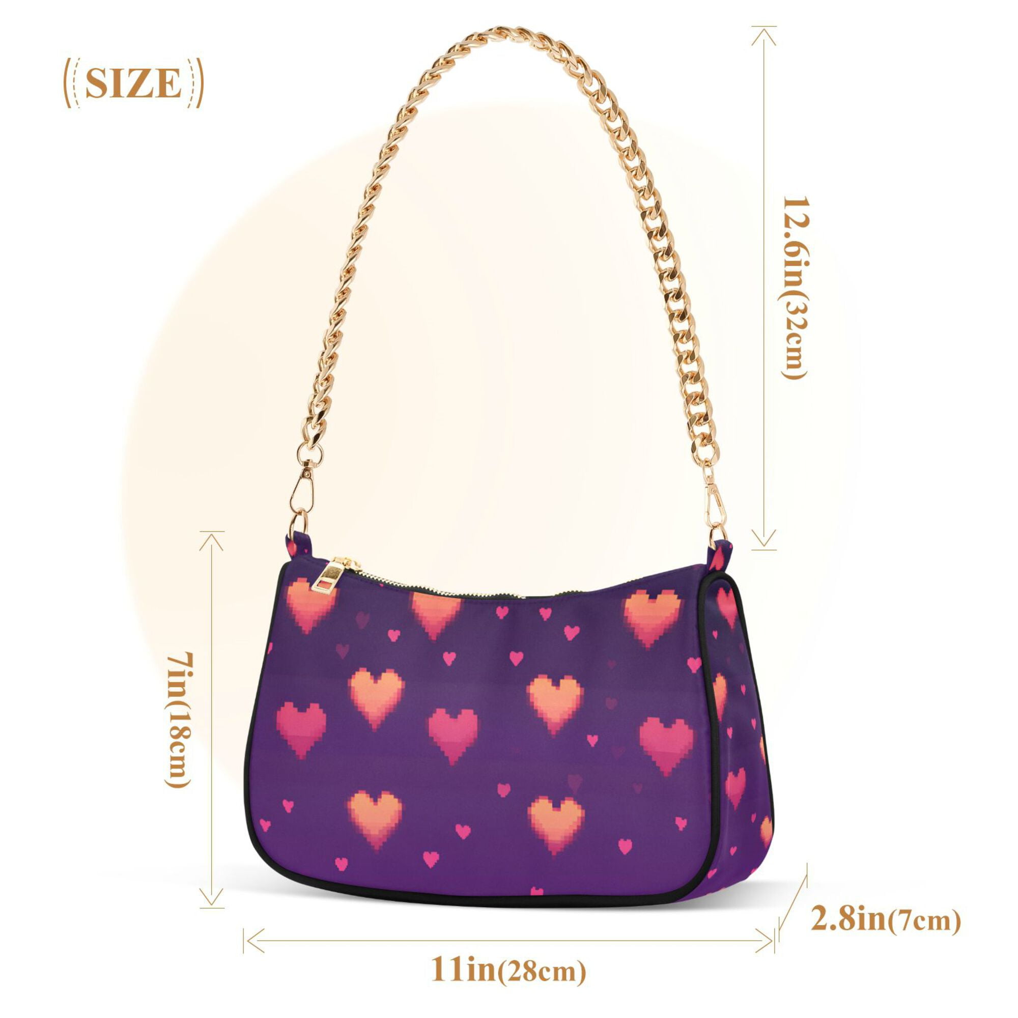 FORMRS Womens Shoulder Bag with Chain Strap Clutch Purse Cute Tote Handbag, Love in The Clouds