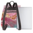thumbnail image 3 of Fotbe Abstract Pink Gold Splash Mochila Bolso con Estampado para Mujer, Mochila Antirrobo de Nylon Impermeable, Bolsa Ligera de Hombro, 3 of 4