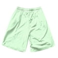 thumbnail image 4 of Clearance Under $10 Honeeladyy Children Casual Short Sleeved Shorts With Drawstring Home Print Sports Men And Women Summer Two-piece Set for Beach(Green,4-5 Years), 4 of 4