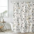 thumbnail image 4 of Gray Botanical Bathroom Shower Curtains with 12 Hooks Polyester Waterproof Shower Curtain for Stalls Bathtubs Farmhouse Spring Summer Floral Leaves Decorative Bathroom Privacy Curtain 66x72 Inches, 4 of 9