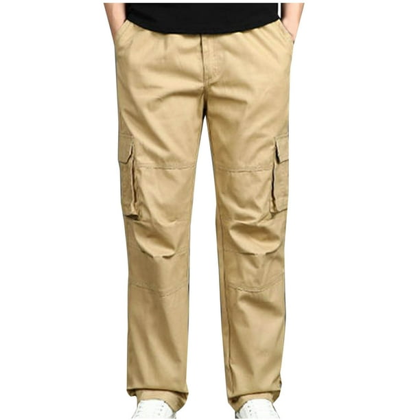 Pantalones largos para hombre con cierre de velcro, cintura elástica, cordones, múltiples bolsillos, tirantes en las piernas, pantalones deportivos de licra.