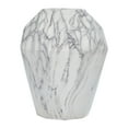 thumbnail image 5 of DecMode 12" Faux Marble White Ceramic Vase, 5 of 7