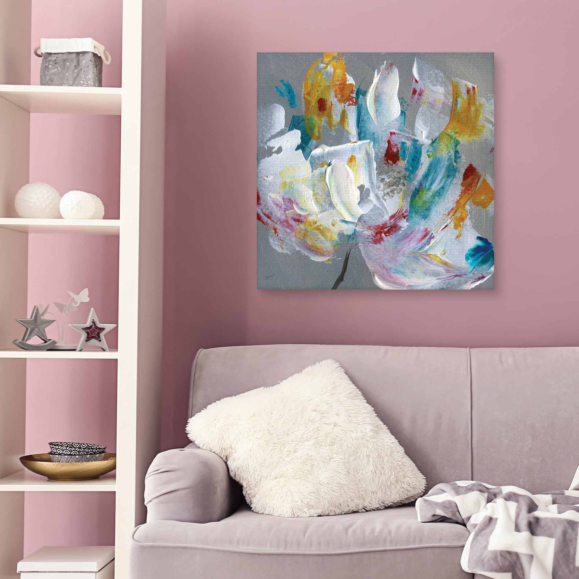 Tye Dye Flower by Katrina Craven Canvas Art Print