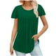 thumbnail image 2 of Fiudx Liquidación de Ofertas Flash Camiseta Estampada a La Moda para Mujer, Blusa de Mangas 3/4, Tops Informales con Cuello Redondo, 2 of 5