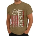 thumbnail image 2 of America 250 Merchandise Mens Short Sleeve Crewneck Patriotic Graphic Tee Stylish Summer Daily Wear Khaki XXL, 2 of 4