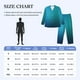 thumbnail image 4 of Balery Blue to turquoise Pijama para Hombre de Dos Piezas con Manga Larga, Conjunto de Dormir y Descanso Suave con Bolsillos-Medium, 4 of 6