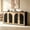 Black+Nature, variant on YDN Modern Sideboard Buffet Cabinet with Storage - 55" Fluted Sideboard Storage Cabinet W/ Doors & Shelves, Wooden Credenza Buffet Storage Cabinet for Living Room, Entryway, Kitchen - Nature