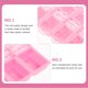 thumbnail image 2 of Organizador de suministros para decoración de uñas, 4 unidades, 12 compartimentos de plástico (negro, blanco, transparente y rojo), 2 of 7