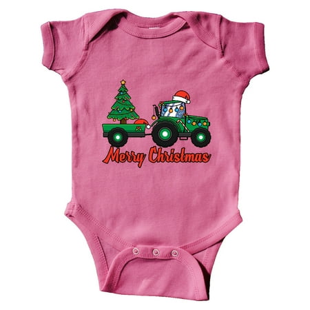 

Inktastic Christmas Tractor Gift Baby Boy or Baby Girl Bodysuit