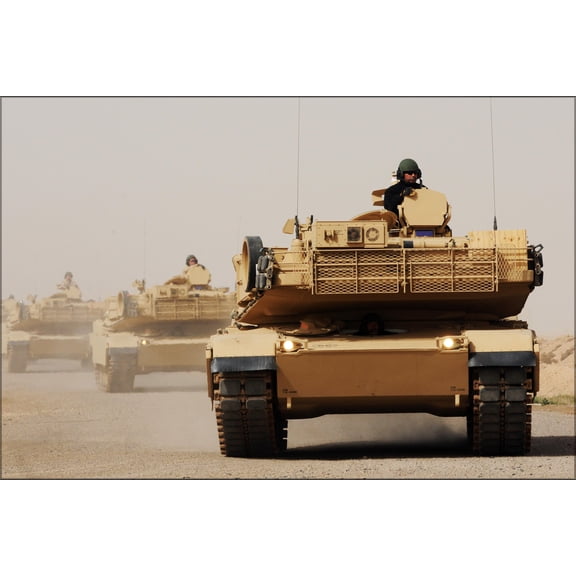 24"x36" Gallery Poster, Iraqi Army Soldiers learn how to operate, maintain M1A1 tanks Image 5 of 5